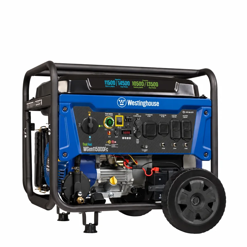 Westinghouse WGen11500DFc — Dual-Fuel Generator with 50A Outlet — product photograph