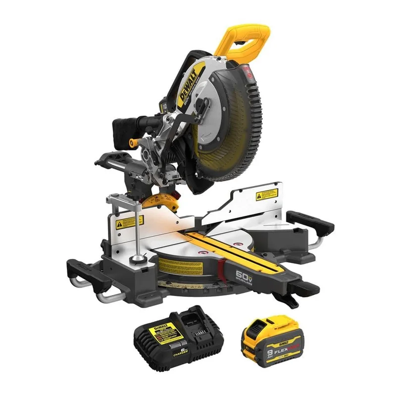DEWALT DCS781X1 — 12-Inch Cordless Miter Saw Kit with 9Ah Battery — product photograph